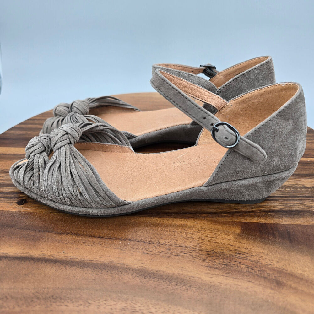Gentle Souls Gray Suede Sandals - Picture 3 of 9